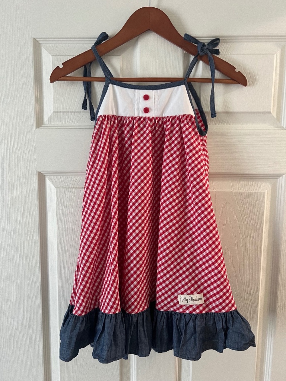 4th of July Dress Red, White & Blue Size 7/8 Nelly Madison Clothing Co.